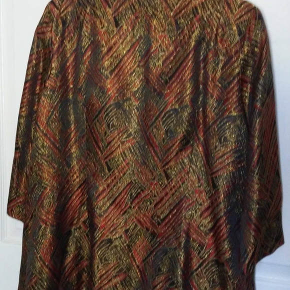 50's 60's Gold Lame Swing Coat Trapeze Coat - Picture 5 of 13